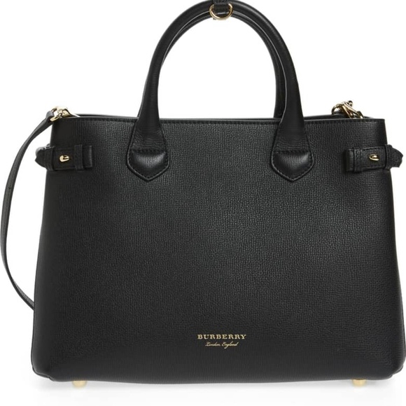 Burberry Handbags - Burberry Medium Banner House Check Leather Handbag